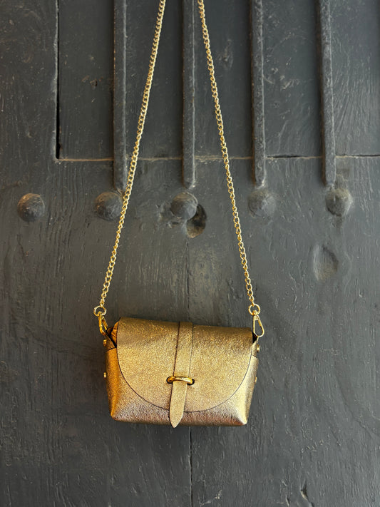 Mini Bag Metallic Gold