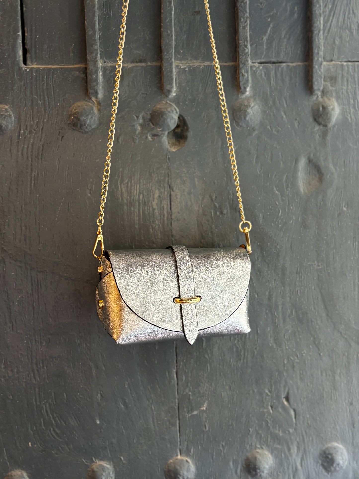 Mini Bag Metallic Silver