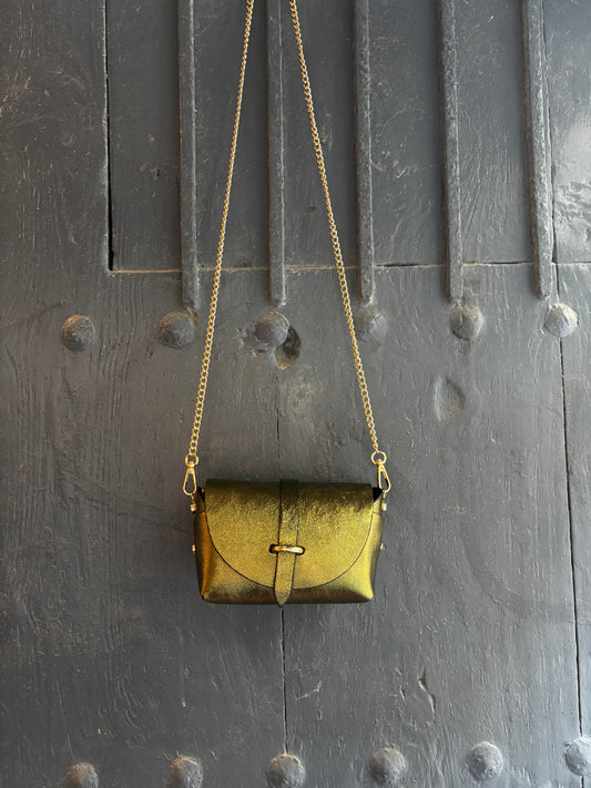 Mini Bag Metallic Dark Olive