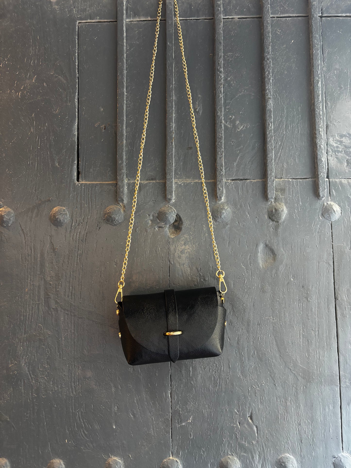Mini Bag Metallic Black