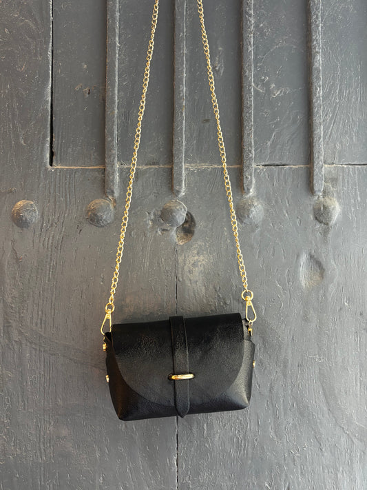 Mini Bag Metallic Black