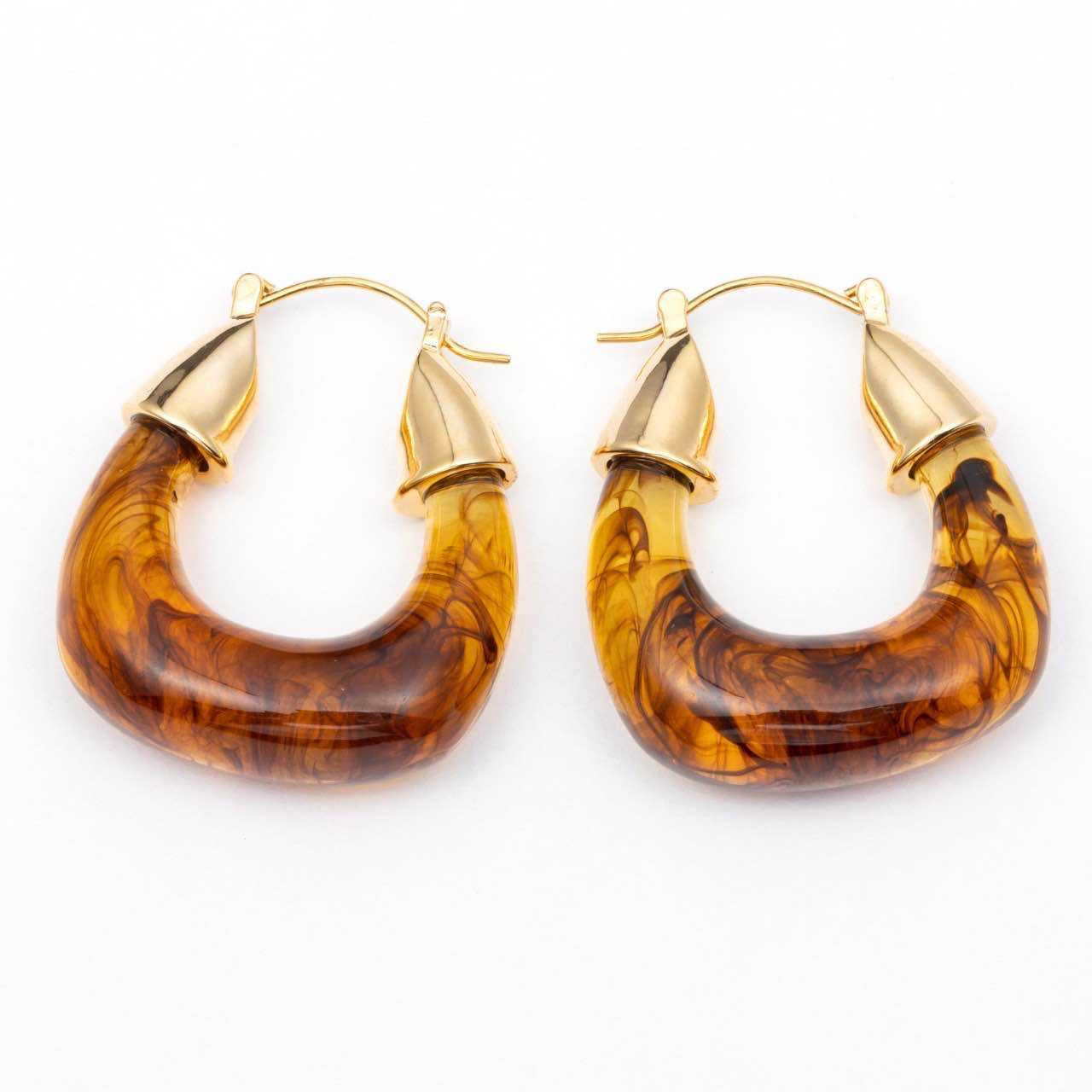 Wauw Earring Wood look
