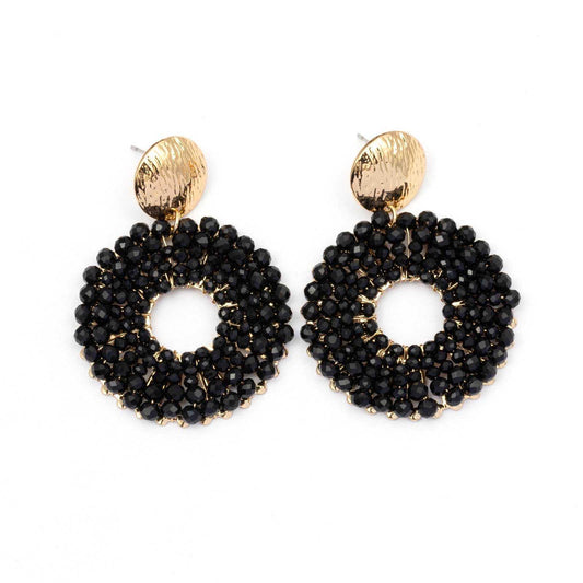 Wauw Earring Black Beads