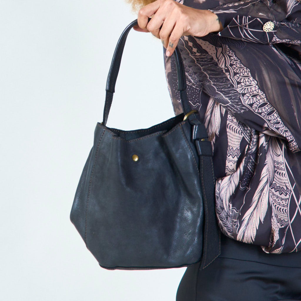 Leather Tote Bag Black