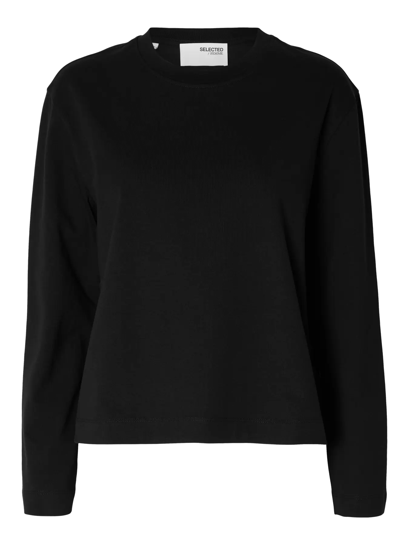 Slfessential Boxy Tee Black
