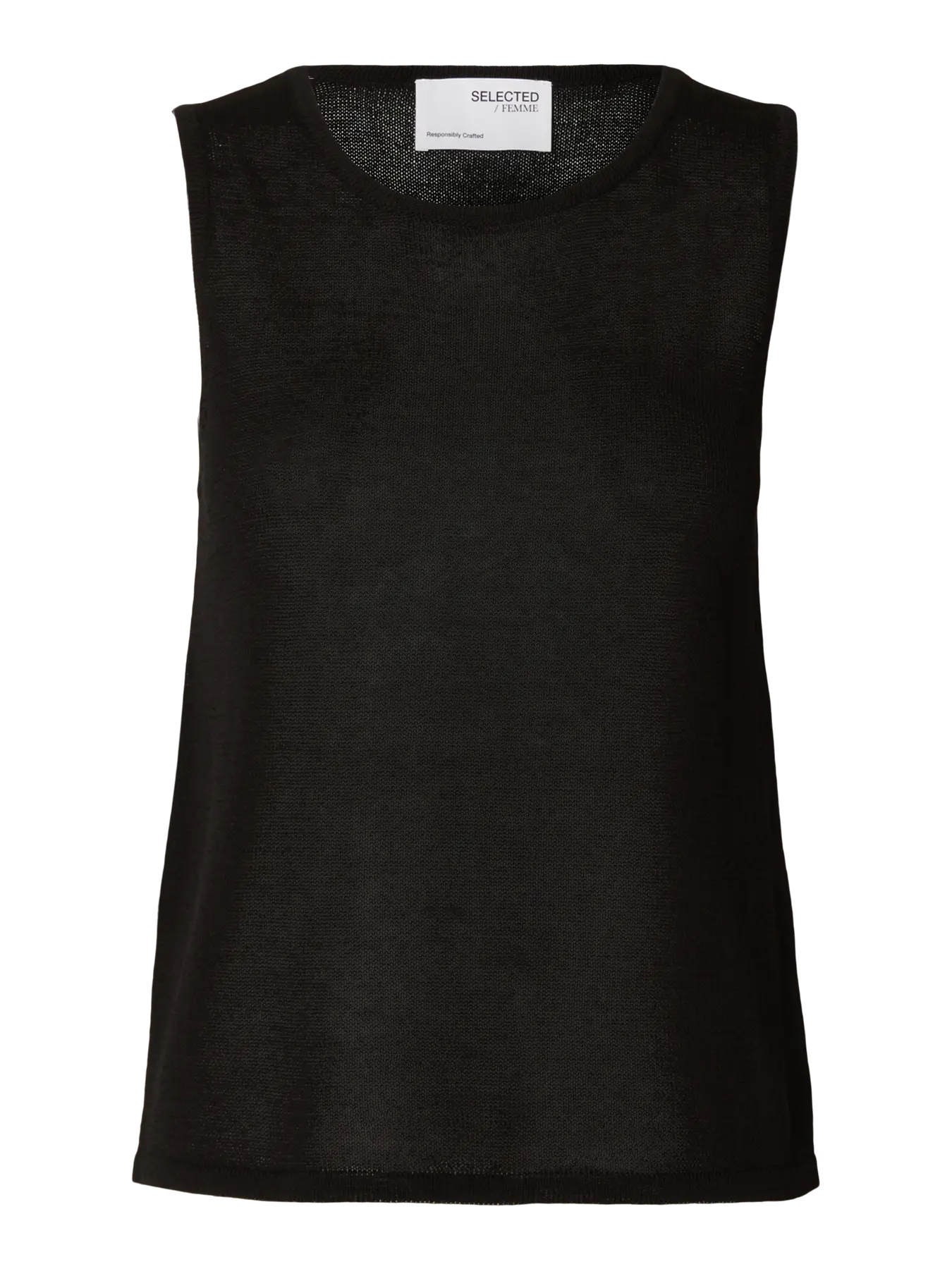 Slfmoon Knit Top Black
