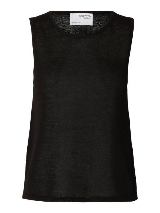 Slfmoon Knit Top Black