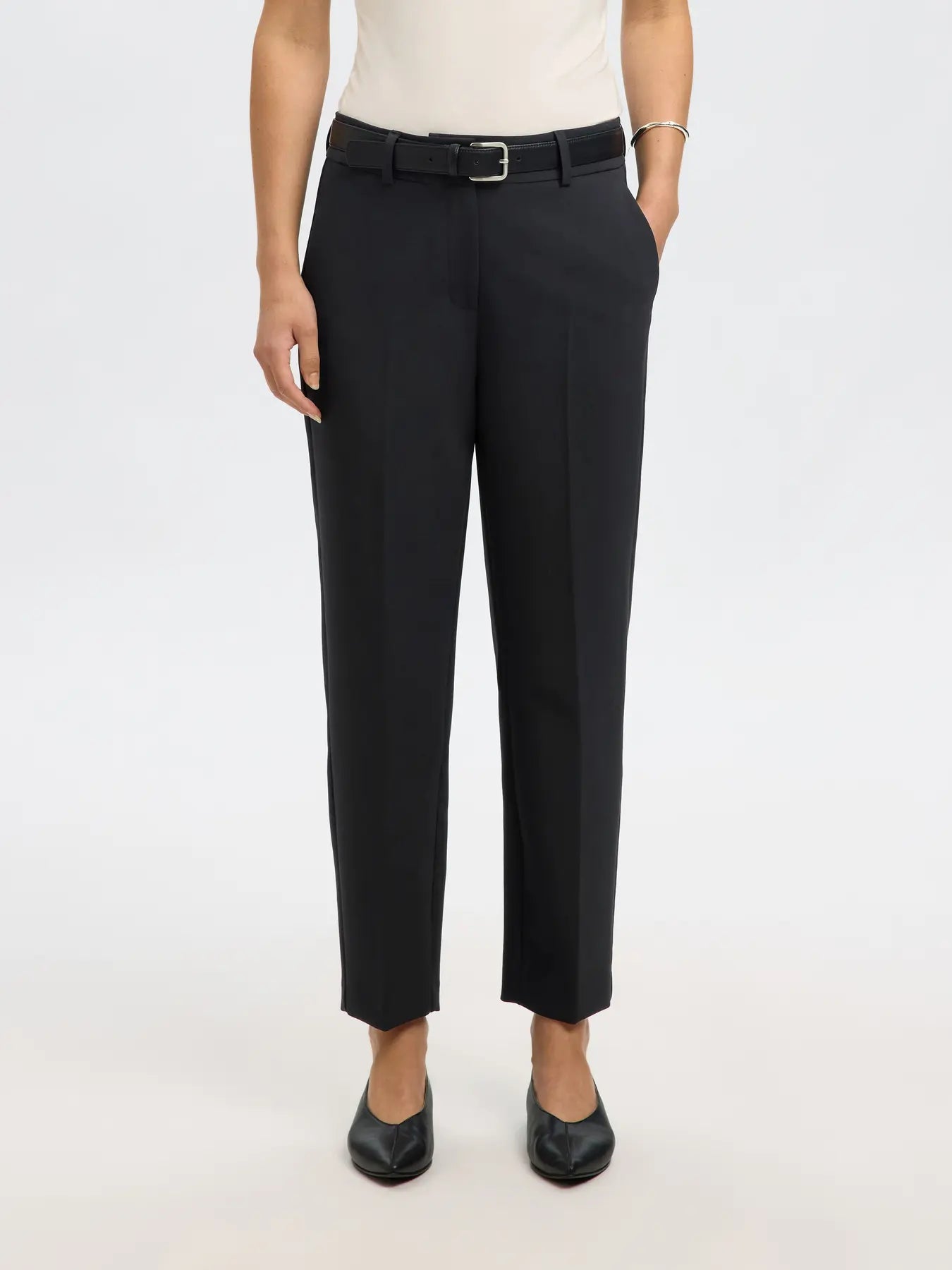 Slfrita Cropped Pants Black