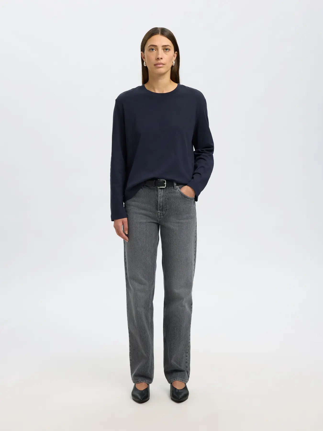 Slfessential Boxy Tee Dark Sapphire