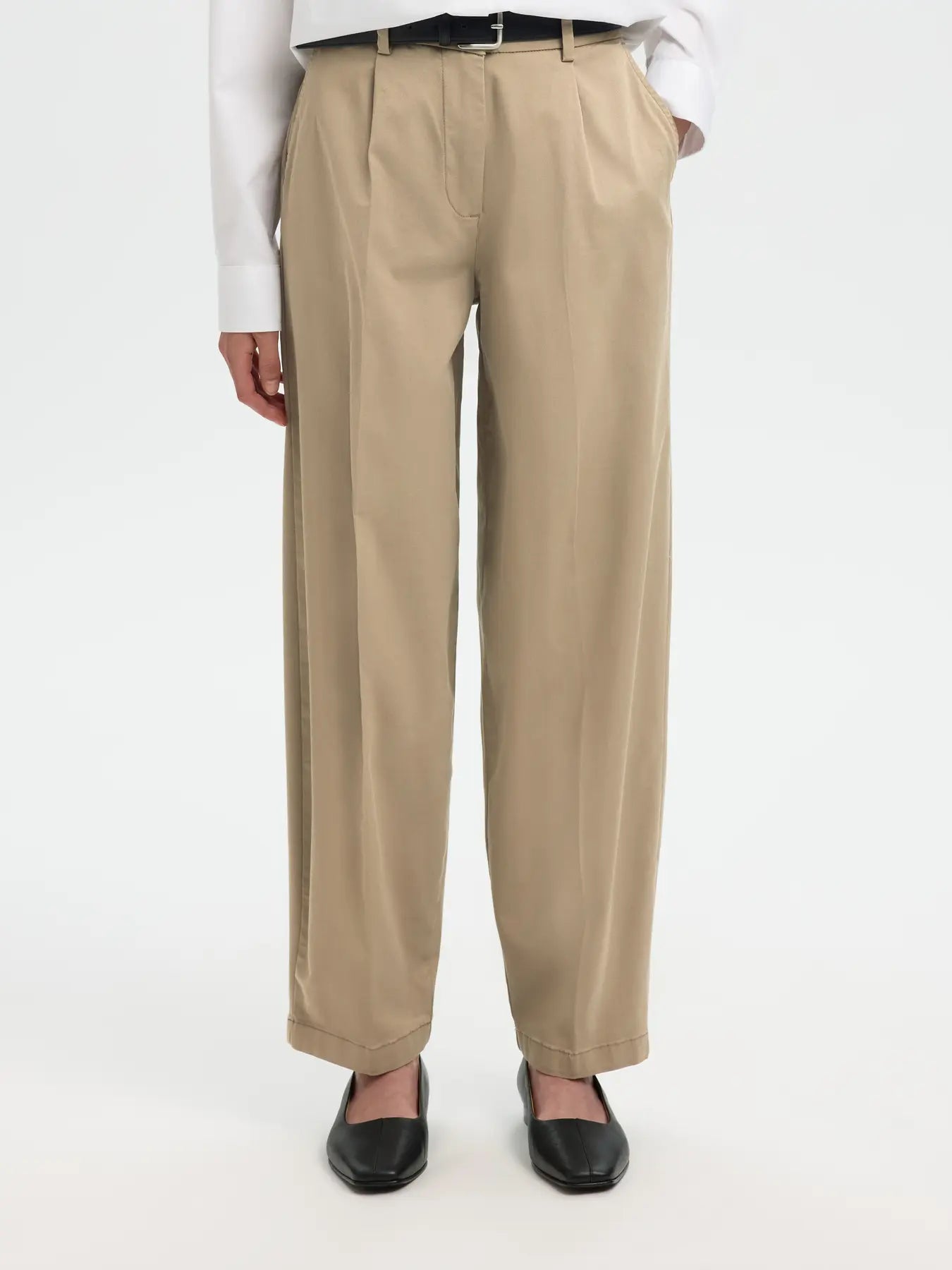 Slfbarrel Mille Pants Greige