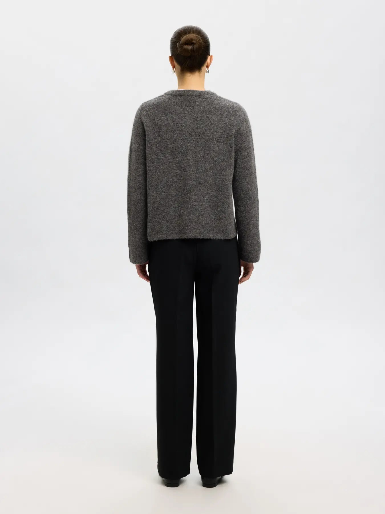 Slflulu Knit Cardigan Gris