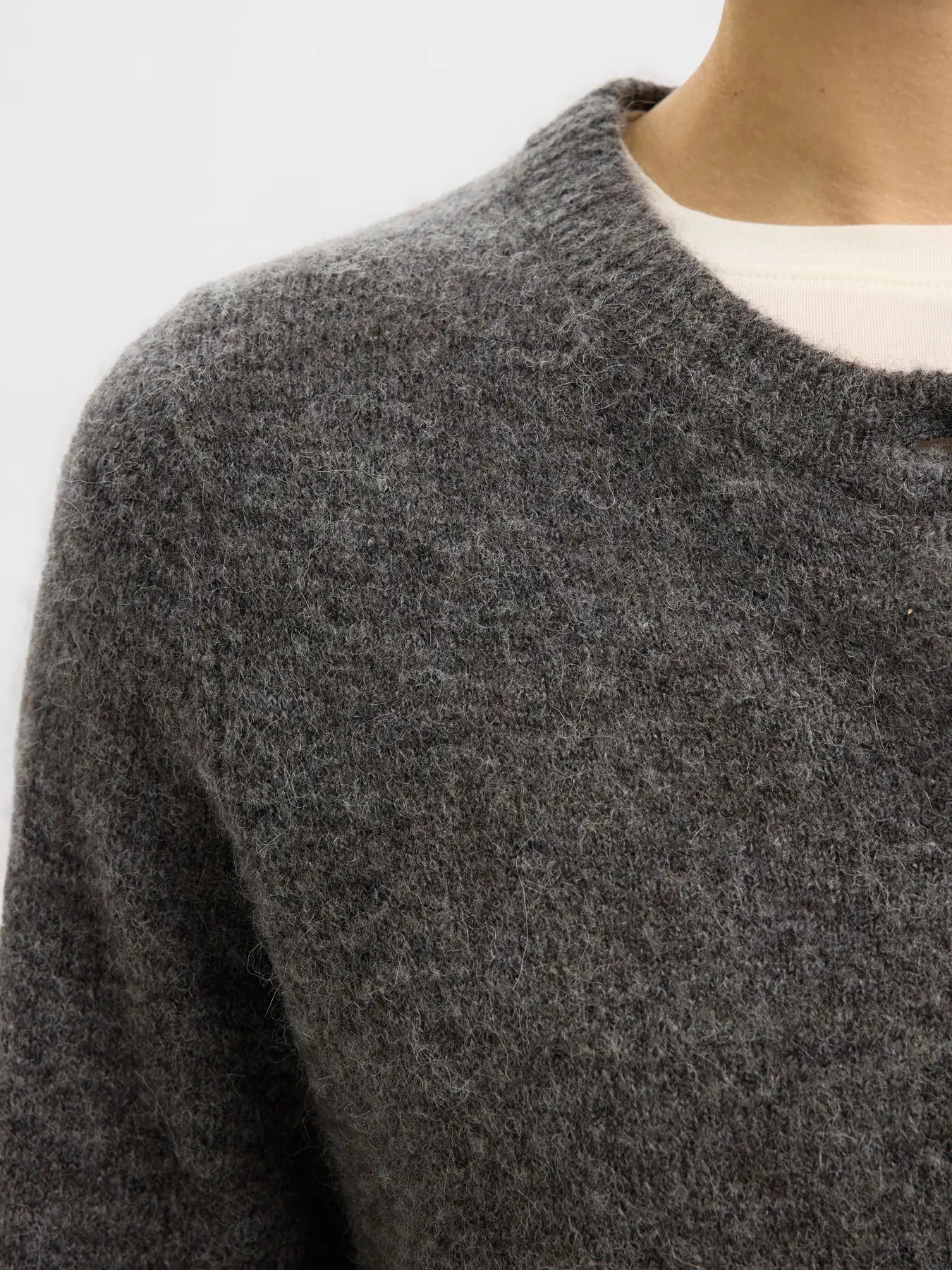 Slflulu Knit Cardigan Gris