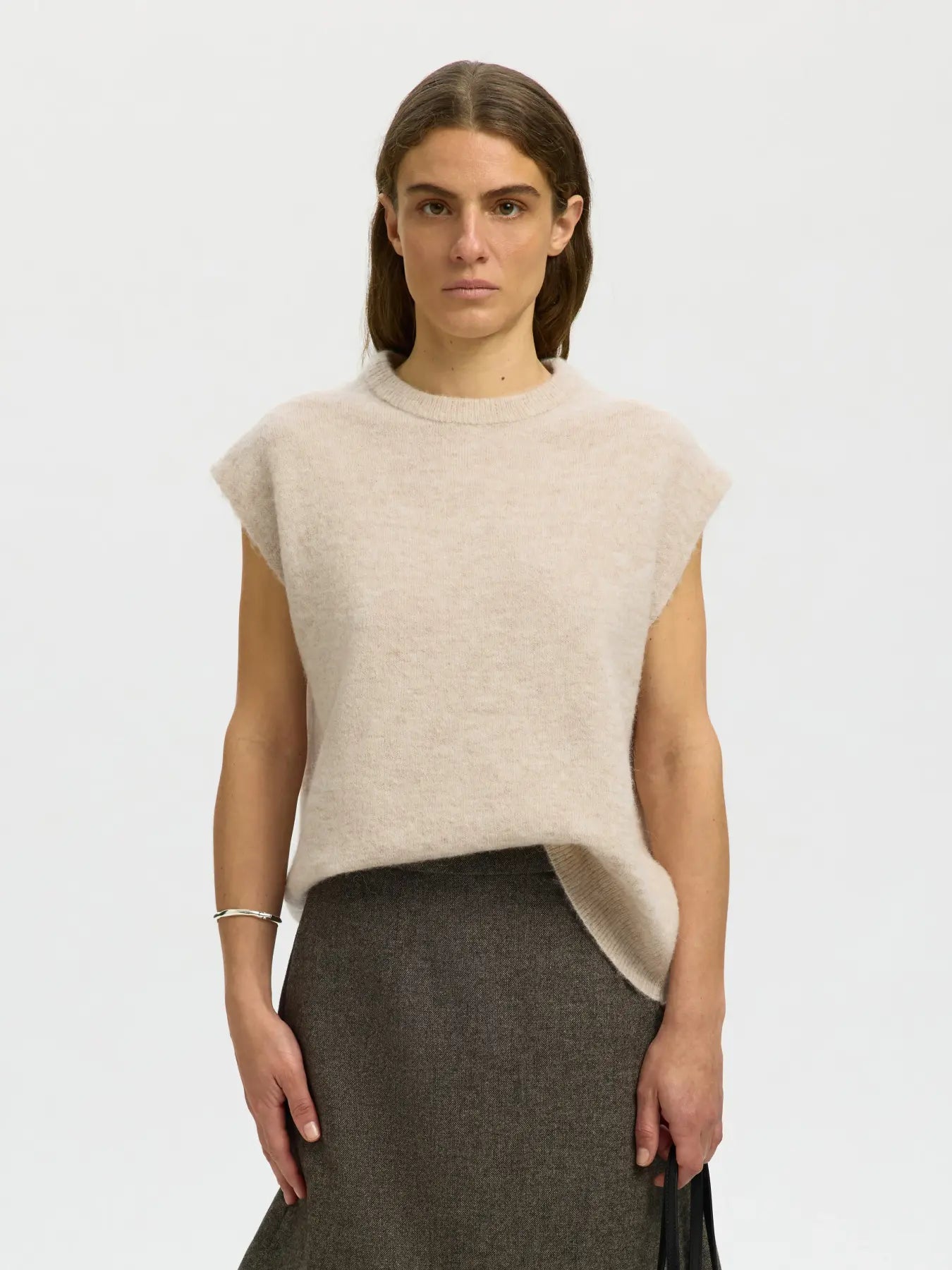 Slwlulu Knit Vest Birch