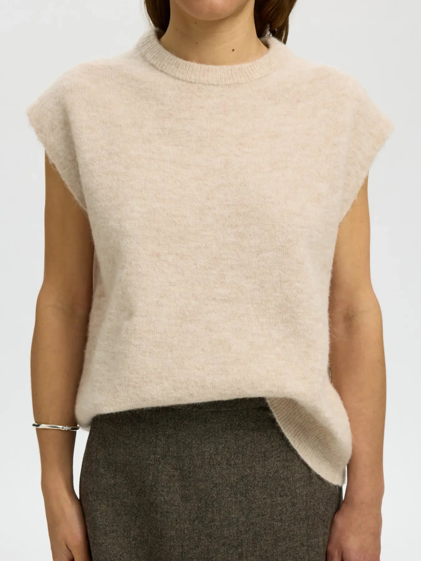 Slwlulu Knit Vest Birch