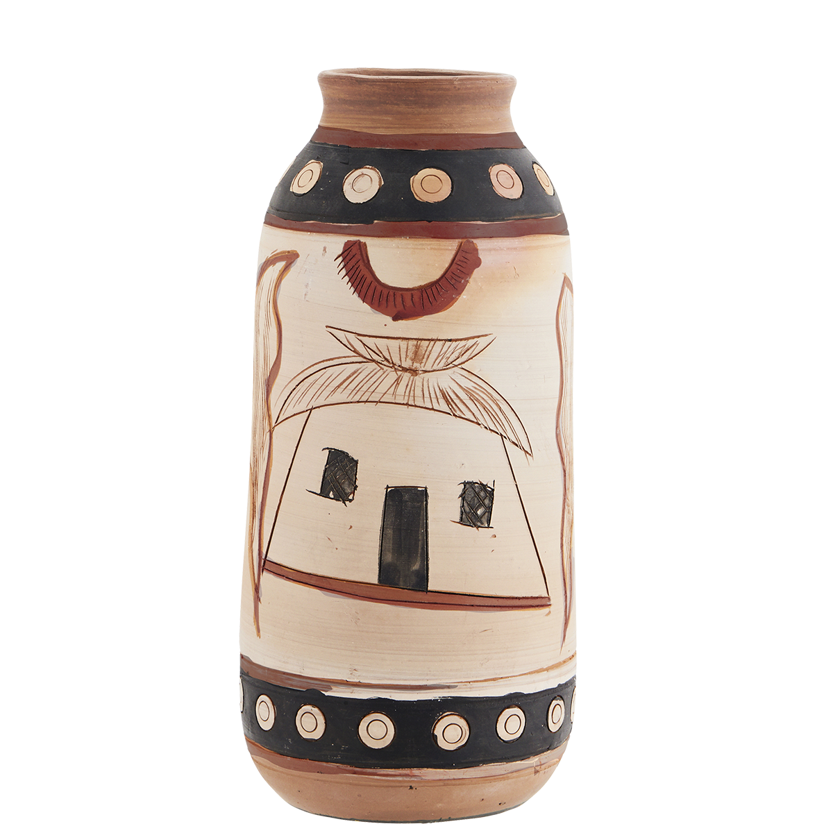 Hand Painted Terracota Vase