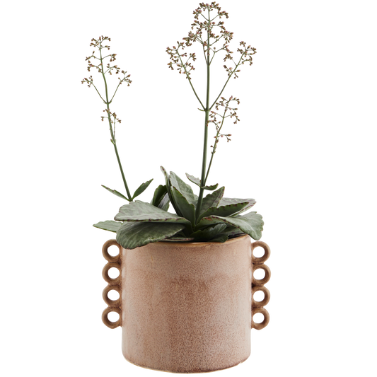 Stoneware Flower Pot w/ruffles
