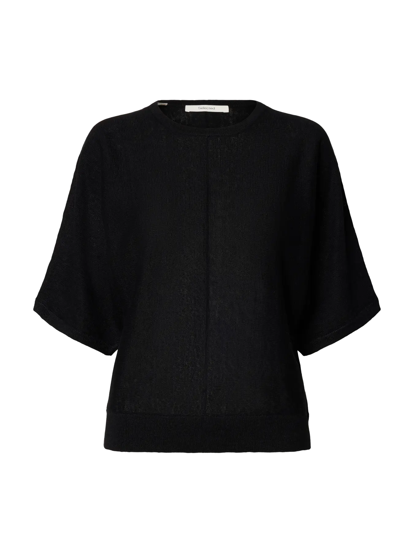 Slfjane Linen 2/4 Bat Knit o-neck