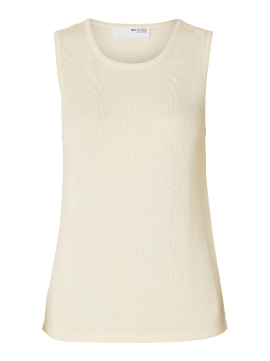 Slfmoon Knit Top Beige