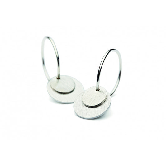 Small Coin Earring Silver